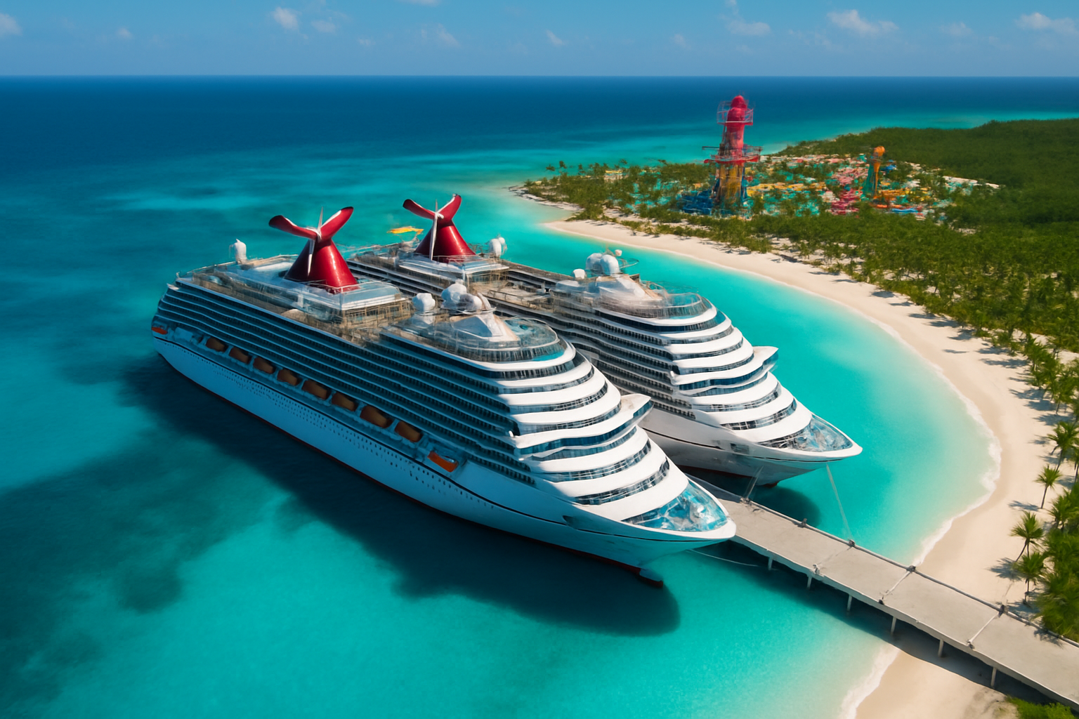 Carnival’s Celebration Key Welcomes Its First Two-Ship Stopover