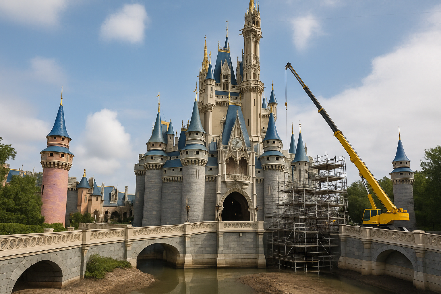 Disney Just Announced When Cinderella Castle Gets Its Makeover—And the Cranes Will Disappear Every Day at Noon